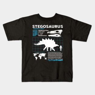 Stegosaurus Fact Sheet Kids T-Shirt